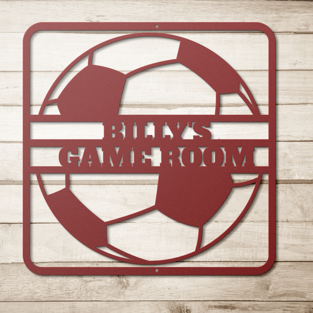 Personalized Soccer Ball Metal Wall Art – Indoor & Outdoor Decor