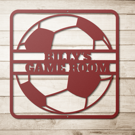 Personalized Soccer Ball Metal Wall Art – Indoor & Outdoor Decor