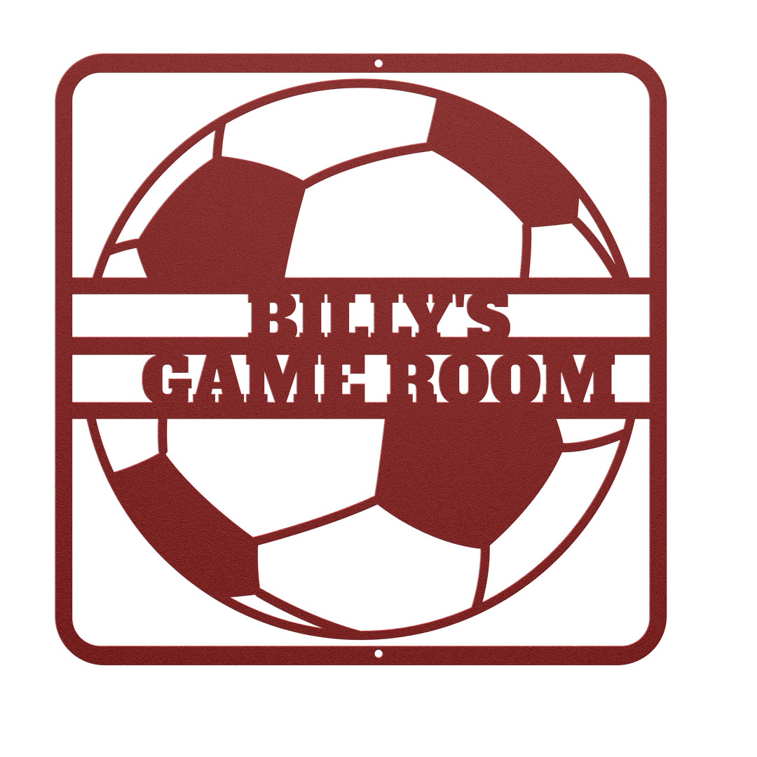 Personalized Soccer Ball Metal Wall Art – Indoor & Outdoor Decor