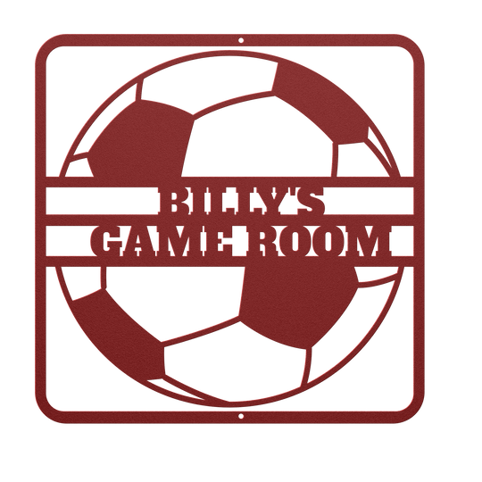 Personalized Soccer Ball Metal Wall Art – Indoor & Outdoor Decor