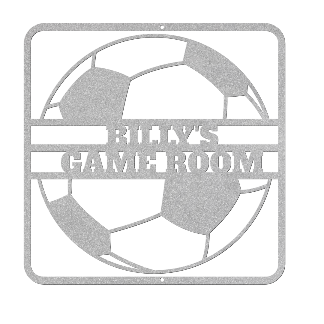 Personalized Soccer Ball Metal Wall Art – Indoor & Outdoor Decor