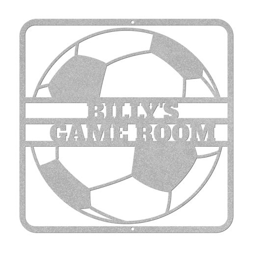 Personalized Soccer Ball Metal Wall Art – Indoor & Outdoor Decor