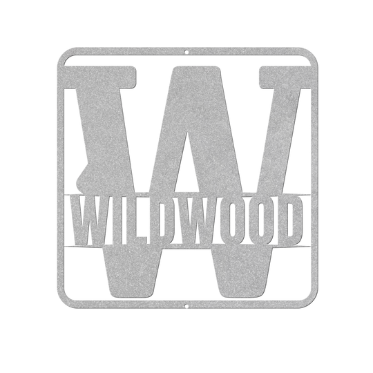 split monogram W PERSONALIZED - Tailored Wall Expressions