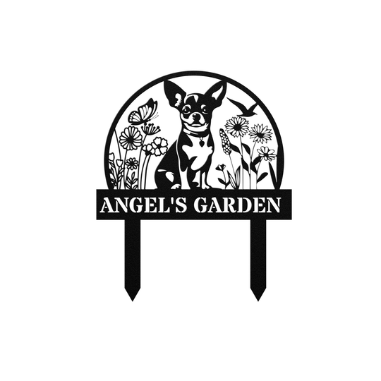 Custom Dog Garden Stake - Personalized Metal Yard Sign