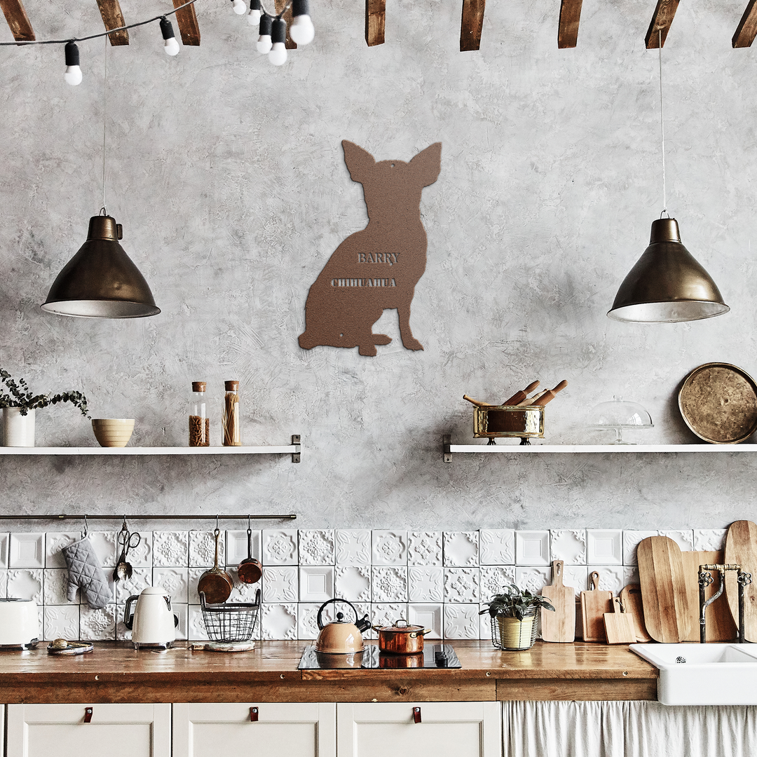 Chihuahua Metal Sign - Personalized Dog Wall Art