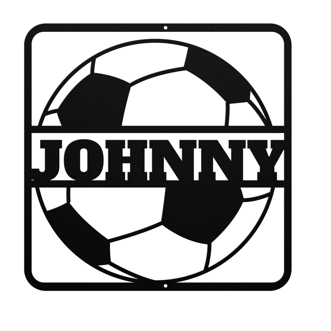 Sports Custom Metal Signs personalized soccer ball Personalized Wall Art AnywherePOD