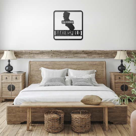 California Custom Metal State Sign, Personalized Wall Art
