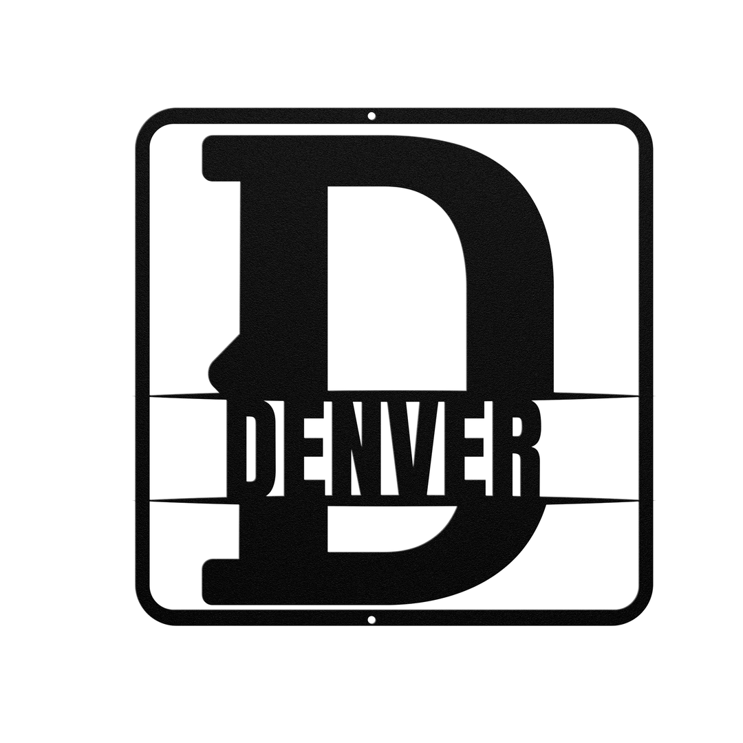 split monogram D personalized