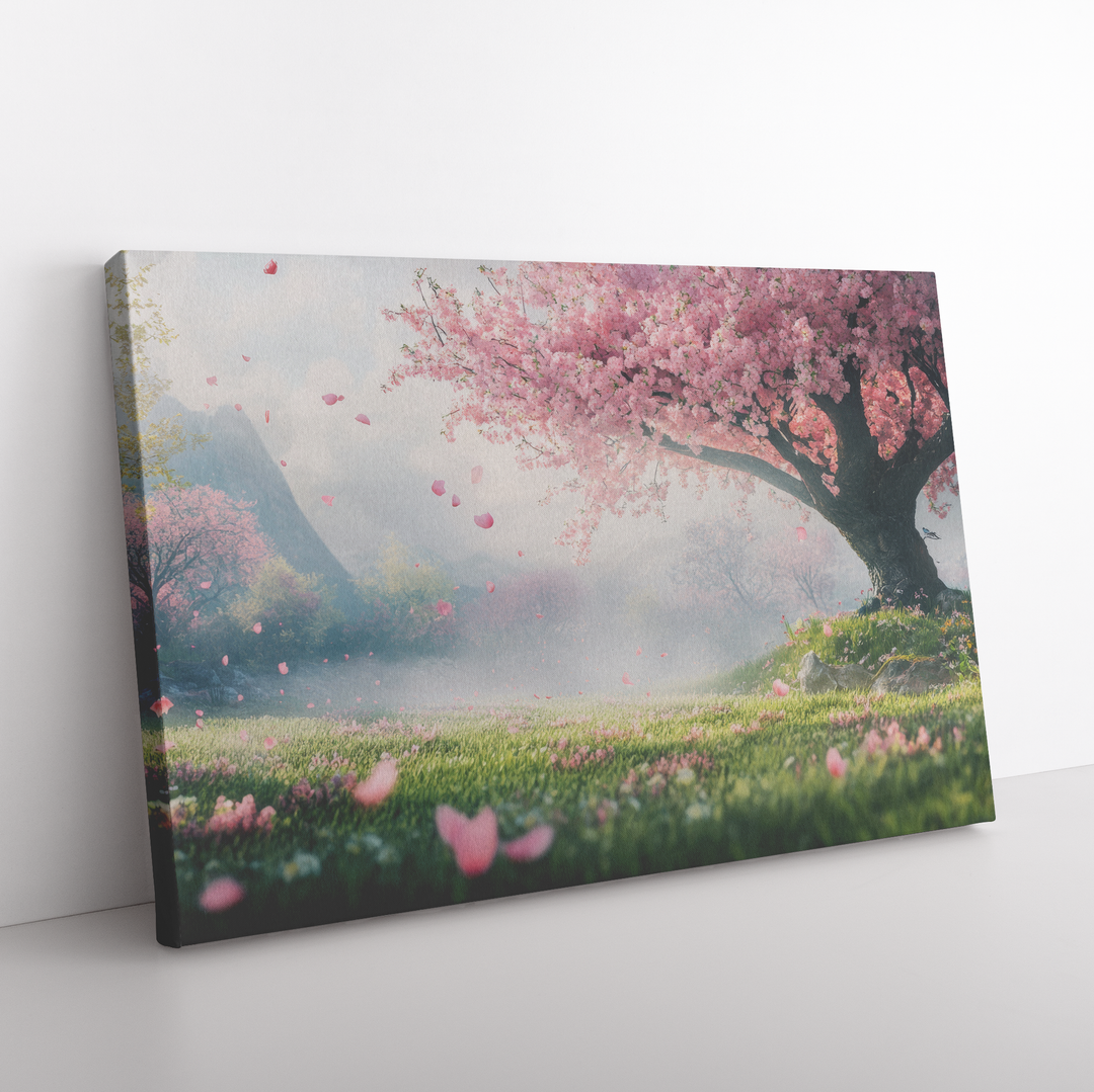 Asian Cherry Blossom Canvas Wall Art Canvas AnywherePOD 16x24