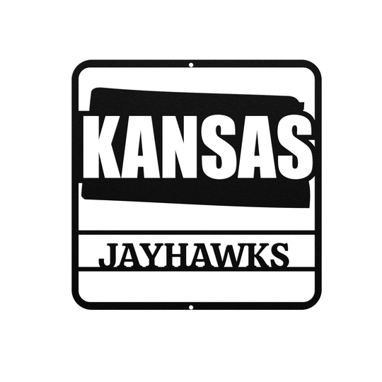 Kansas Custom Metal Sign Outdoor Decor, Personalized state map - Tailored Wall Expressions