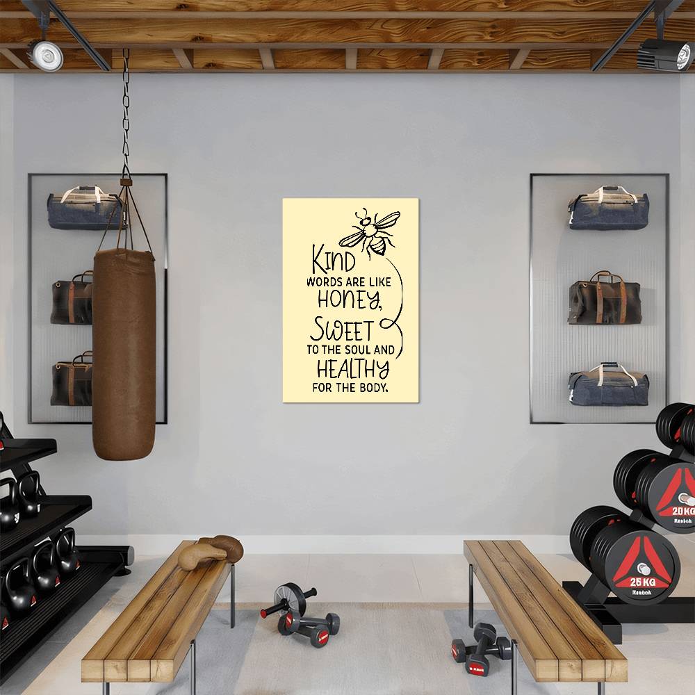 Inspirational Bee Metal Art Print - High Gloss Wall Decor