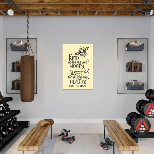 Inspirational Bee Metal Art Print - High Gloss Wall Decor