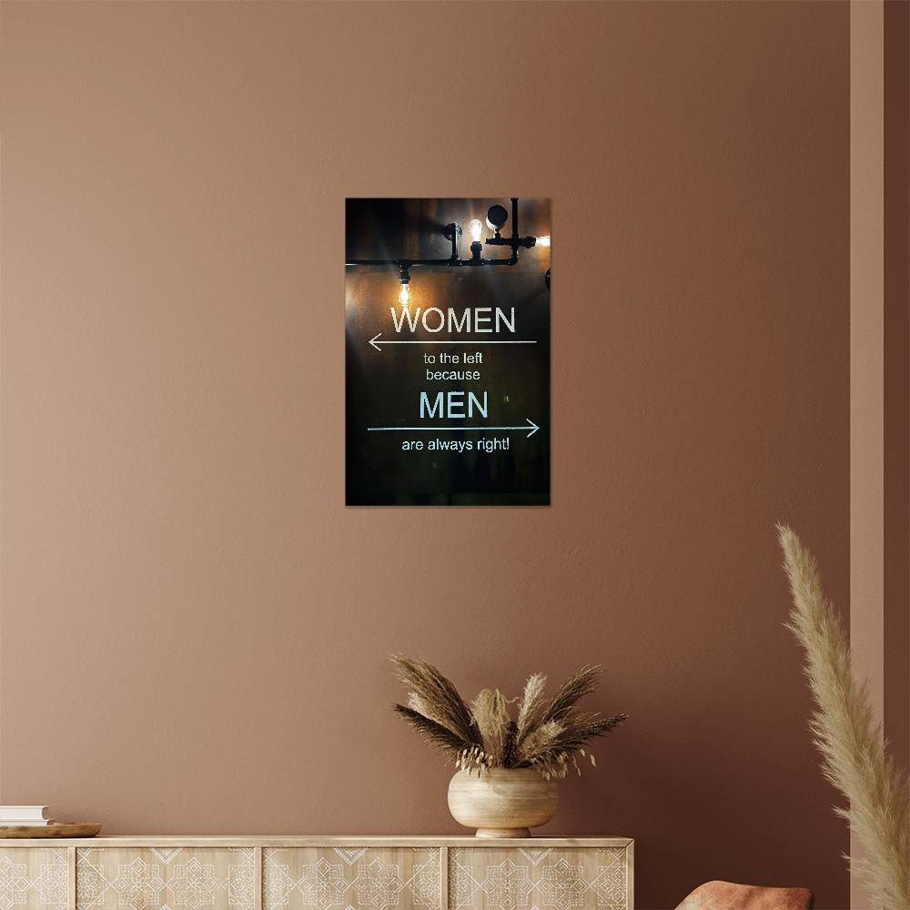 Bathroom Humor Metal Art - Funny Restroom Decor