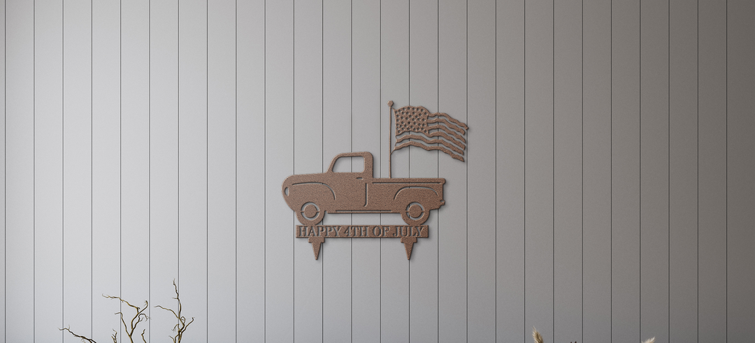 Die-Cut Metal Yard Sign, Independence, 4th of July