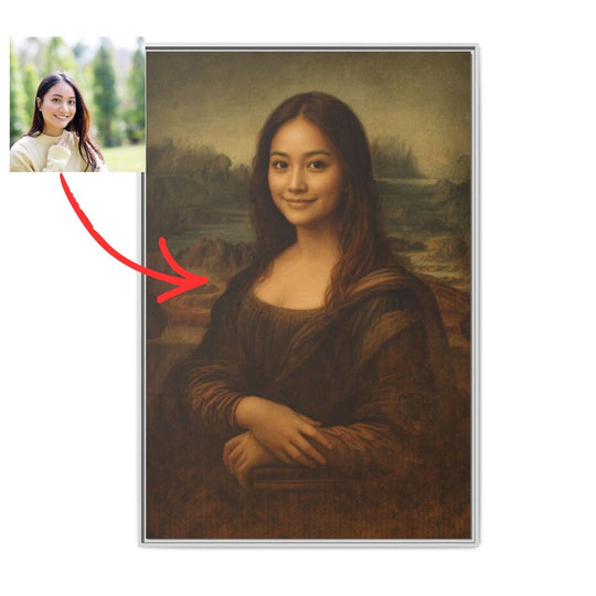 Custom Portrait Canvas Art - Personalized Gift Mona Lisa Style
