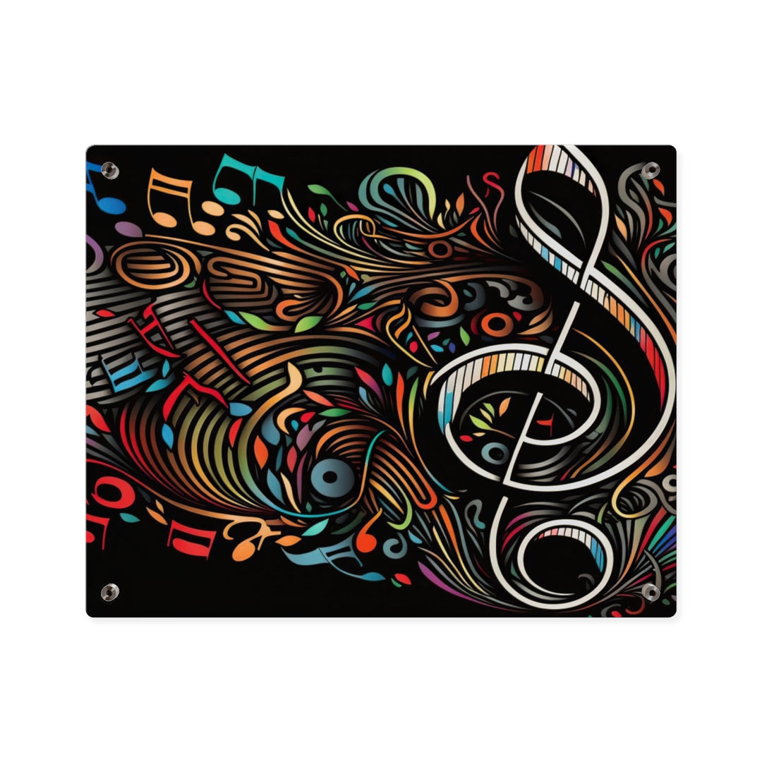 Colorful Music Art Panel – Vibrant Acrylic Wall Decor