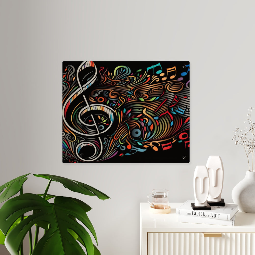 Colorful Music Art Panel – Vibrant Acrylic Wall Decor