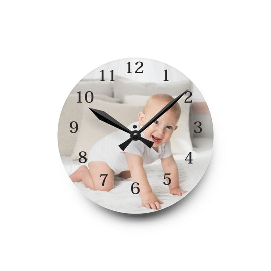 Acrylic Wall Clock custom, Personalized with black clock face - Tailored Wall ExpressionsHome Decorapod - 3661320