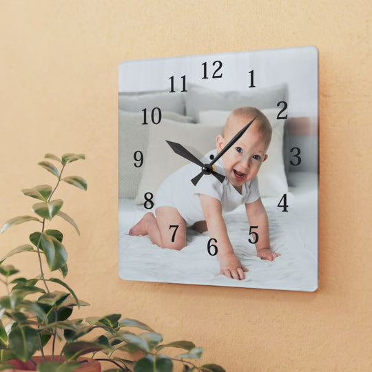 Acrylic Wall Clock custom, Personalized with black clock face - Tailored Wall ExpressionsHome Decorapod - 3661320