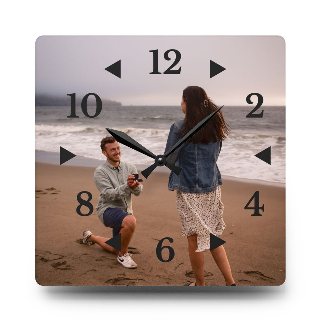 Acrylic Wall Clock custom, Personalized with black clock face - Tailored Wall ExpressionsHome Decorapod - 3661515