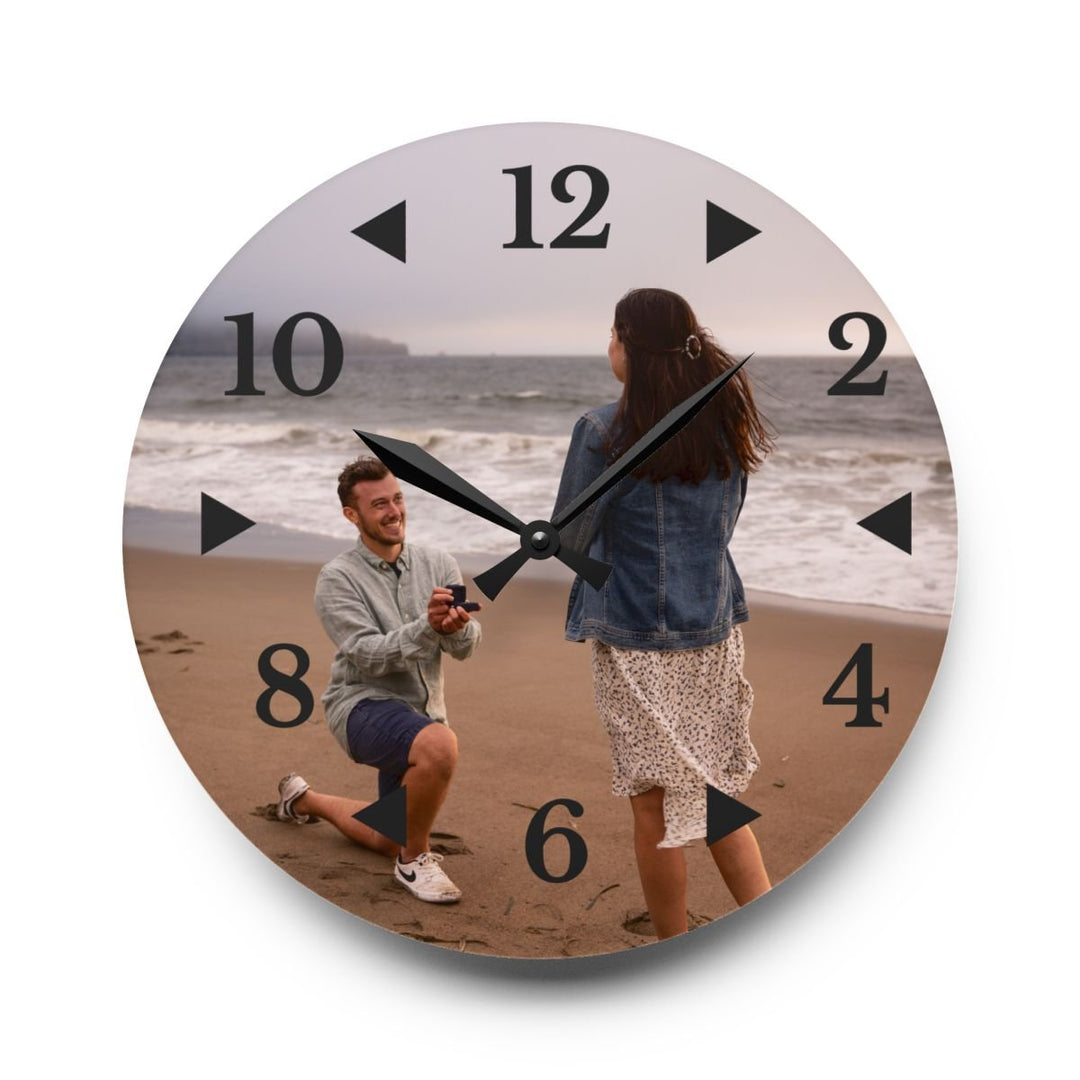 Acrylic Wall Clock custom, Personalized with black clock face - Tailored Wall ExpressionsHome Decorapod - 3661515