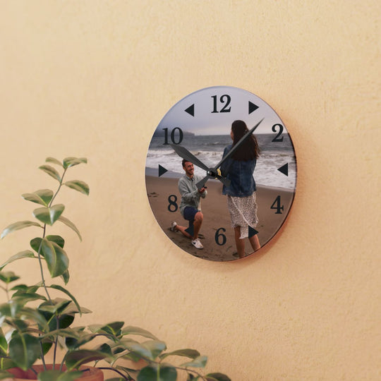 Acrylic Wall Clock custom, Personalized with black clock face - Tailored Wall ExpressionsHome Decorapod - 3661515