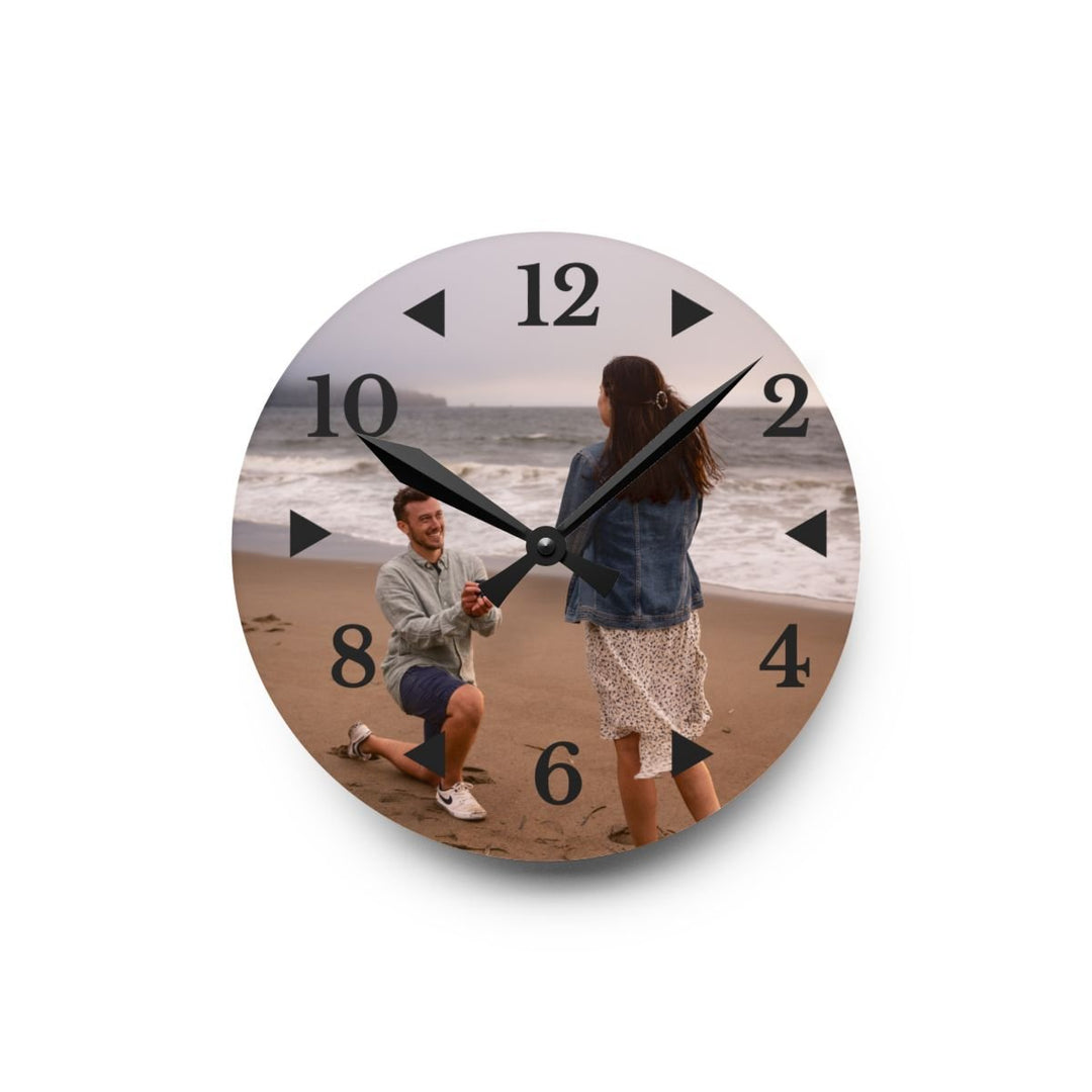 Acrylic Wall Clock custom, Personalized with black clock face - Tailored Wall ExpressionsHome Decorapod - 3661515