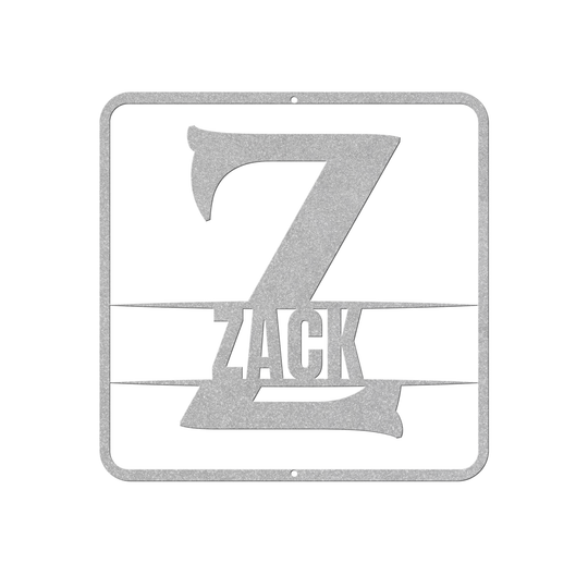 Custom Metal Wall Art - Personalized Initial Sign Z monogram - Tailored Wall Expressions
