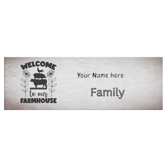 Panoramic Canvas personalized family farm sign