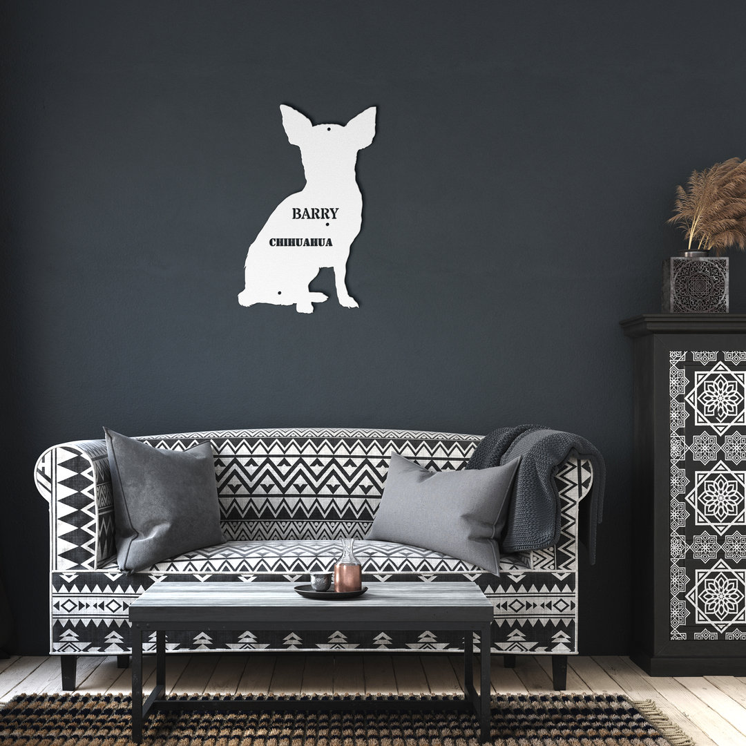 Chihuahua Metal Sign - Personalized Dog Wall Art