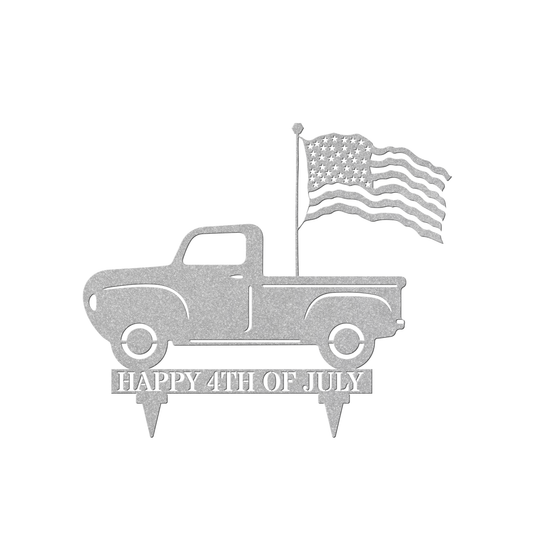 Metal Yard Sign, Independence, 4th of July
