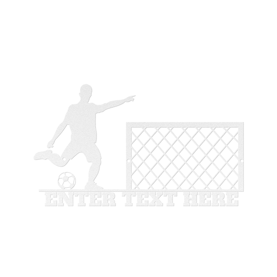 Die-Cut Metal Signs personalized soccer player