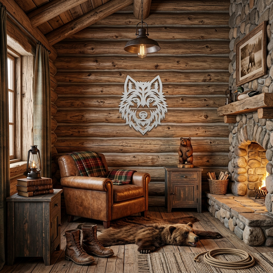 Wolf Face Metal Wall Art