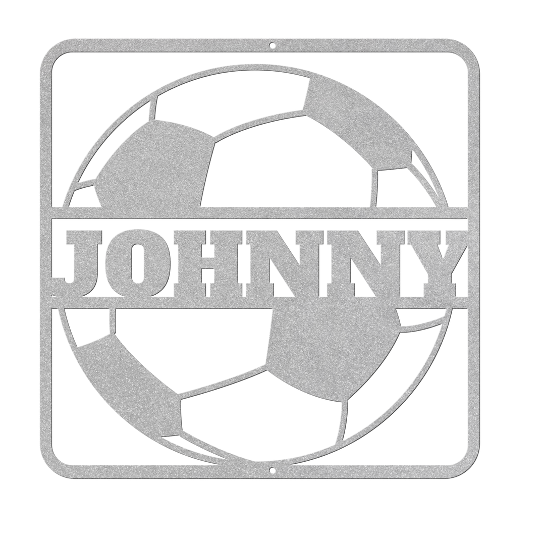 Sports Custom Metal Signs personalized soccer ball Personalized Wall Art AnywherePOD