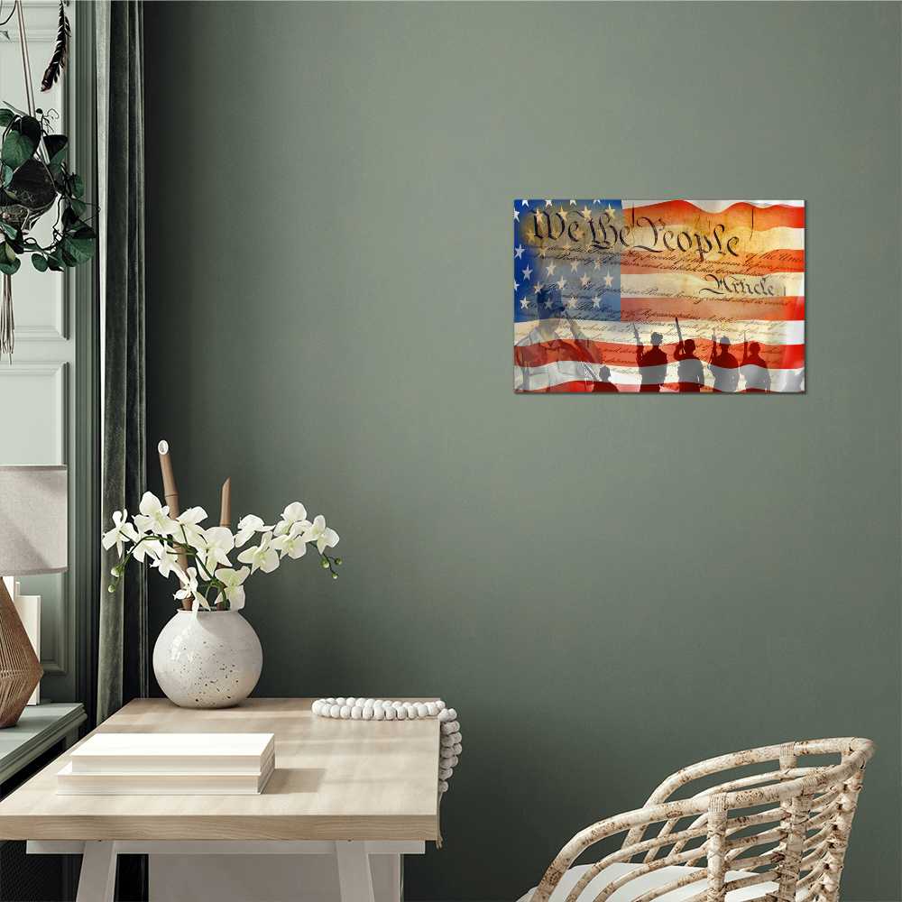 patriotic metal print honoring the military - Tailored Wall Expressions