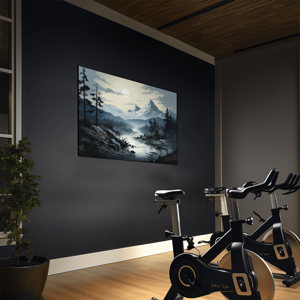 high gloss metal print featuring a mountain scene - Tailored Wall Expressions