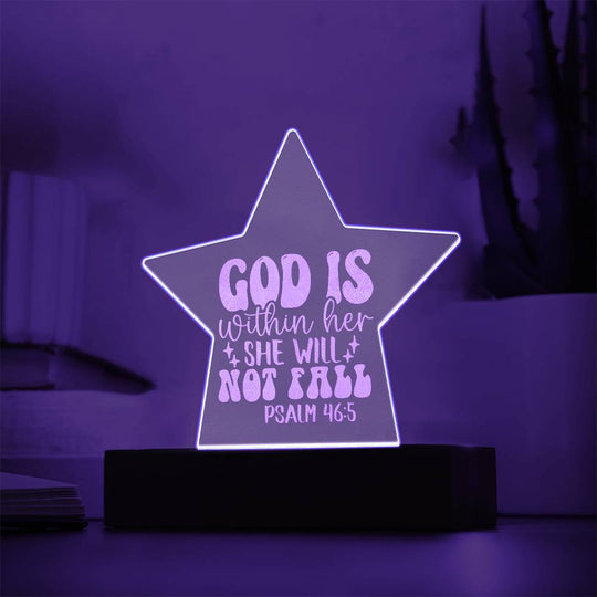 engraved  acrylic star, inspirationl,faith based