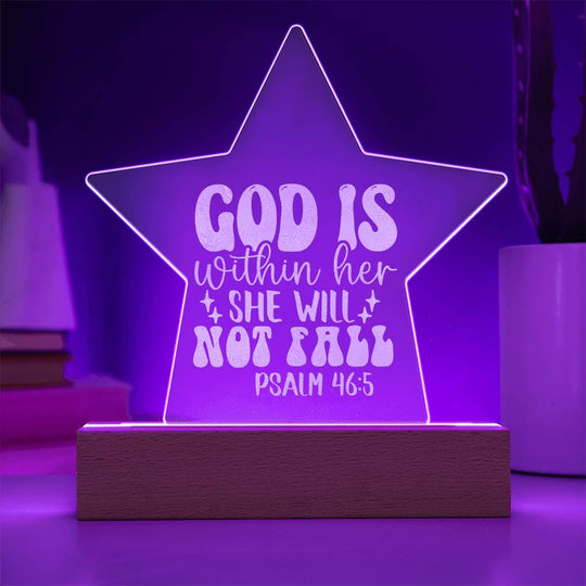 engraved  acrylic star, inspirationl,faith based