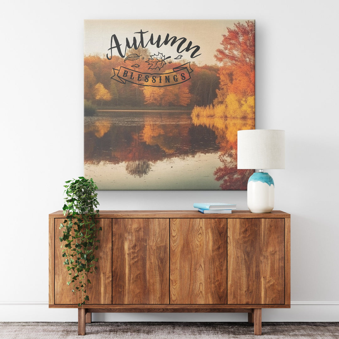 Autumn blessings Canvas teelaunch 14x14 .75