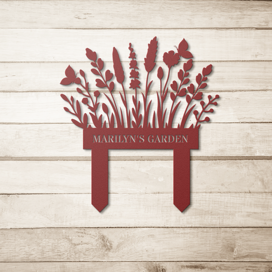 Personalized Metal Garden Stake - Custom Outdoor Decor