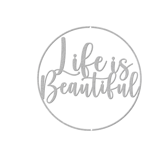 Metal Signs featuring the saying life is beautiful Wall Art AnywherePOD