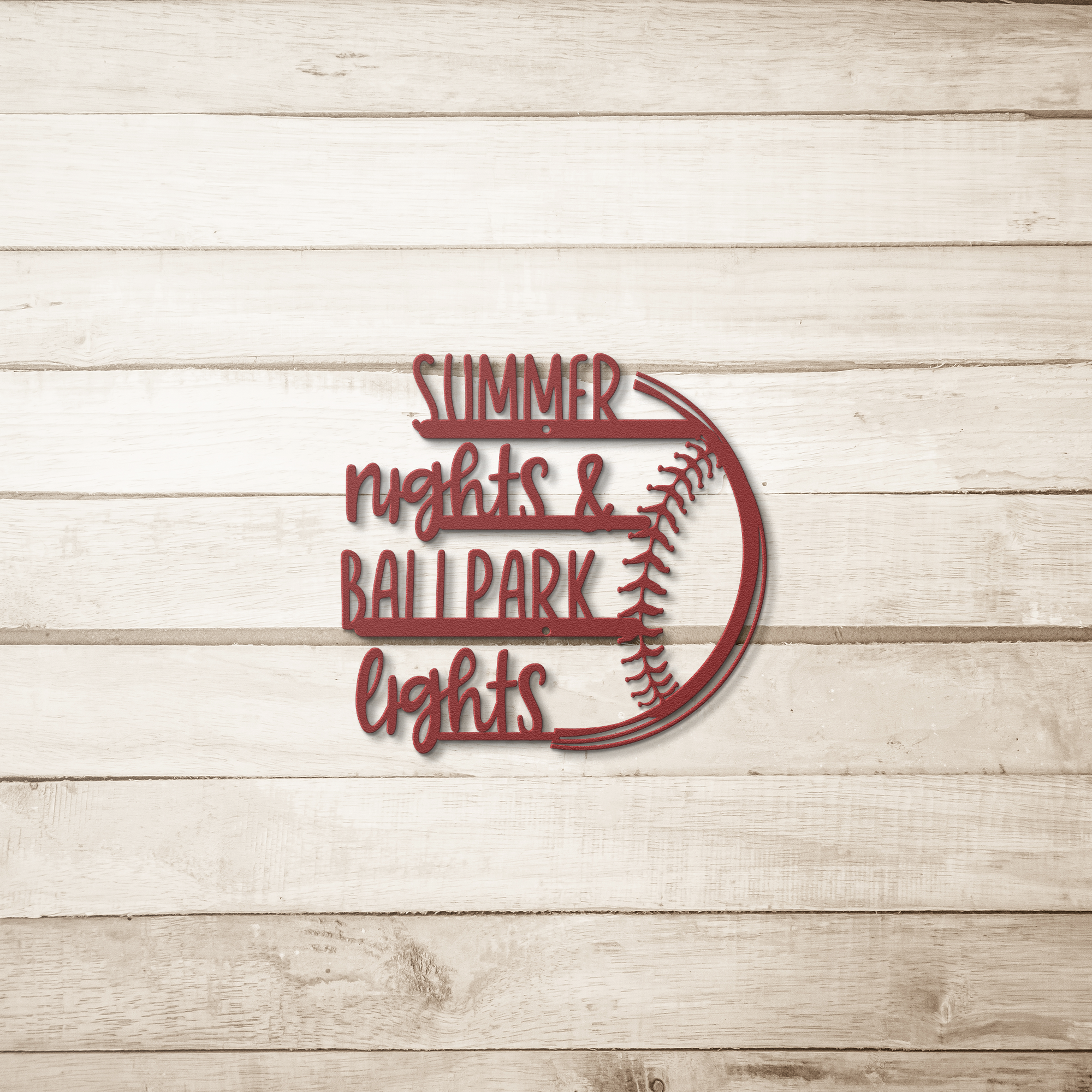 Baseball Metal Wall Art - Sporty Outdoor Decor Gift - Tailored Wall Expressions