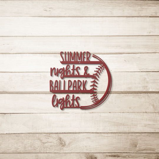 Baseball Metal Wall Art - Sporty Outdoor Decor Gift