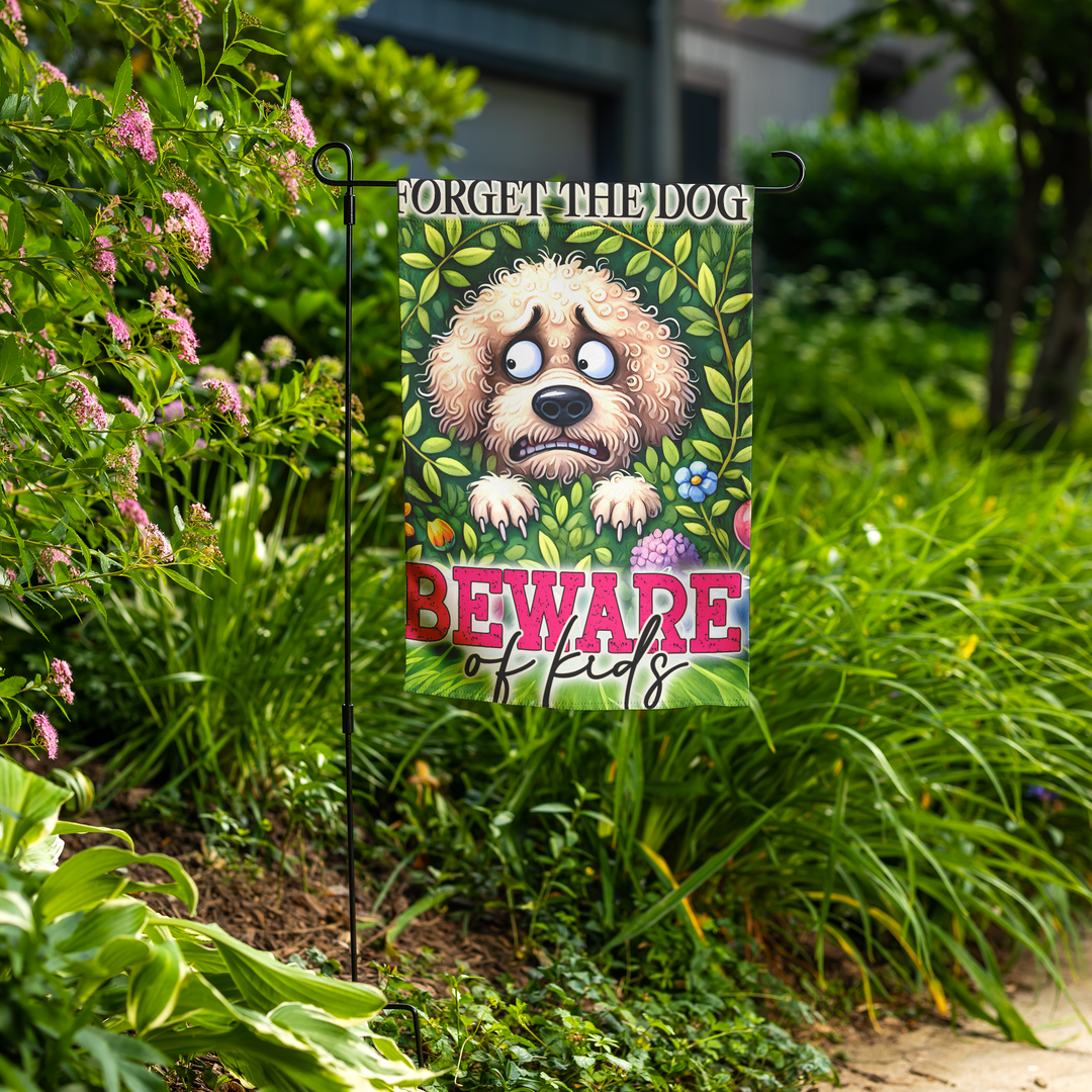 Funny Garden Flag - Beware of Kids,