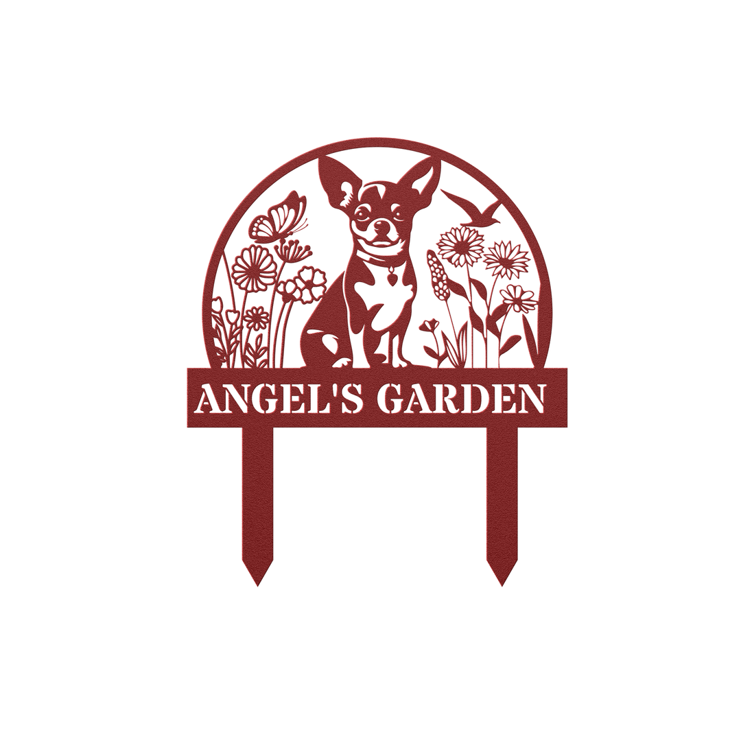 Custom Dog Garden Stake - Personalized Metal Yard Sign