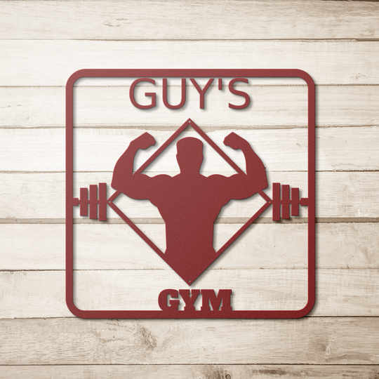 Die-Cut Metal Signs Gym sign