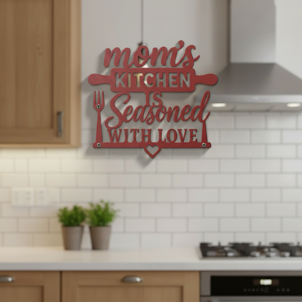 Custom Metal Kitchen Wall Sign - Rustic Home Decor