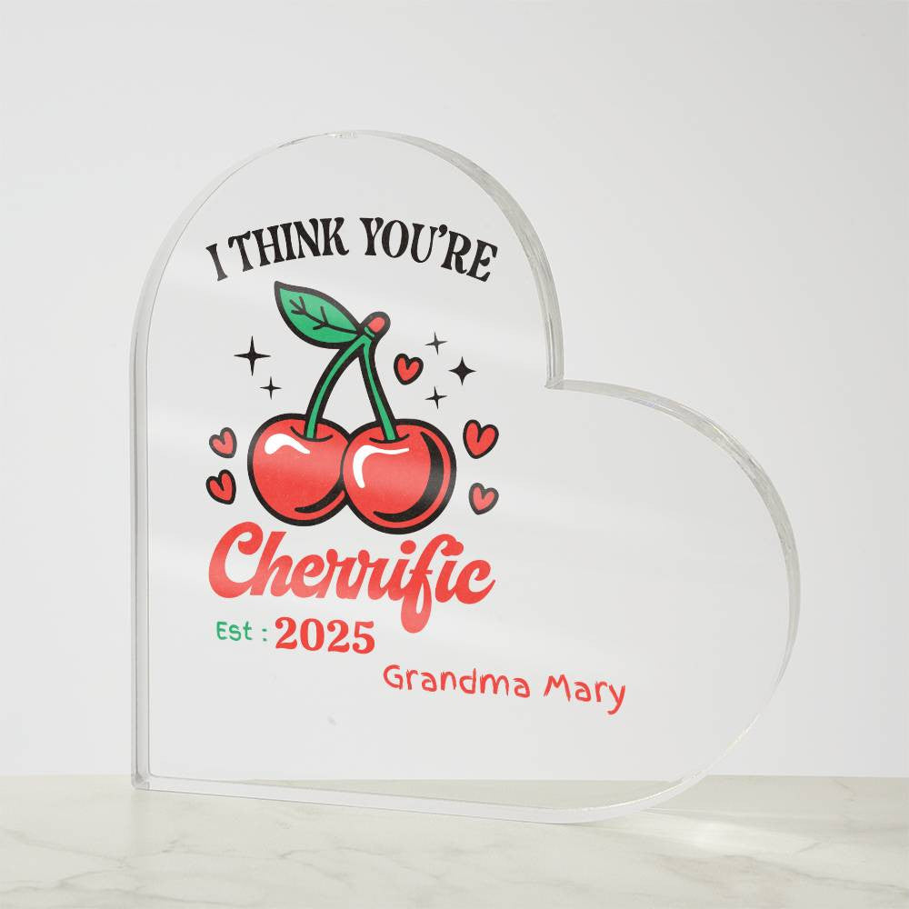 Cherry,valentineAcrylic Heart Plaque personalized plaque