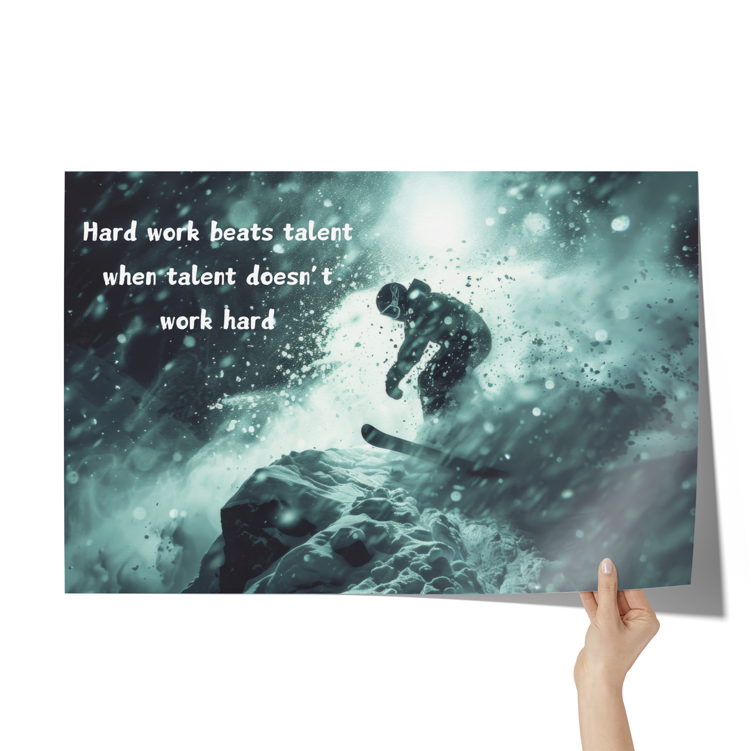 Poster: 36x24 motivational, inspirational snowboarding Wall Art AnywherePOD