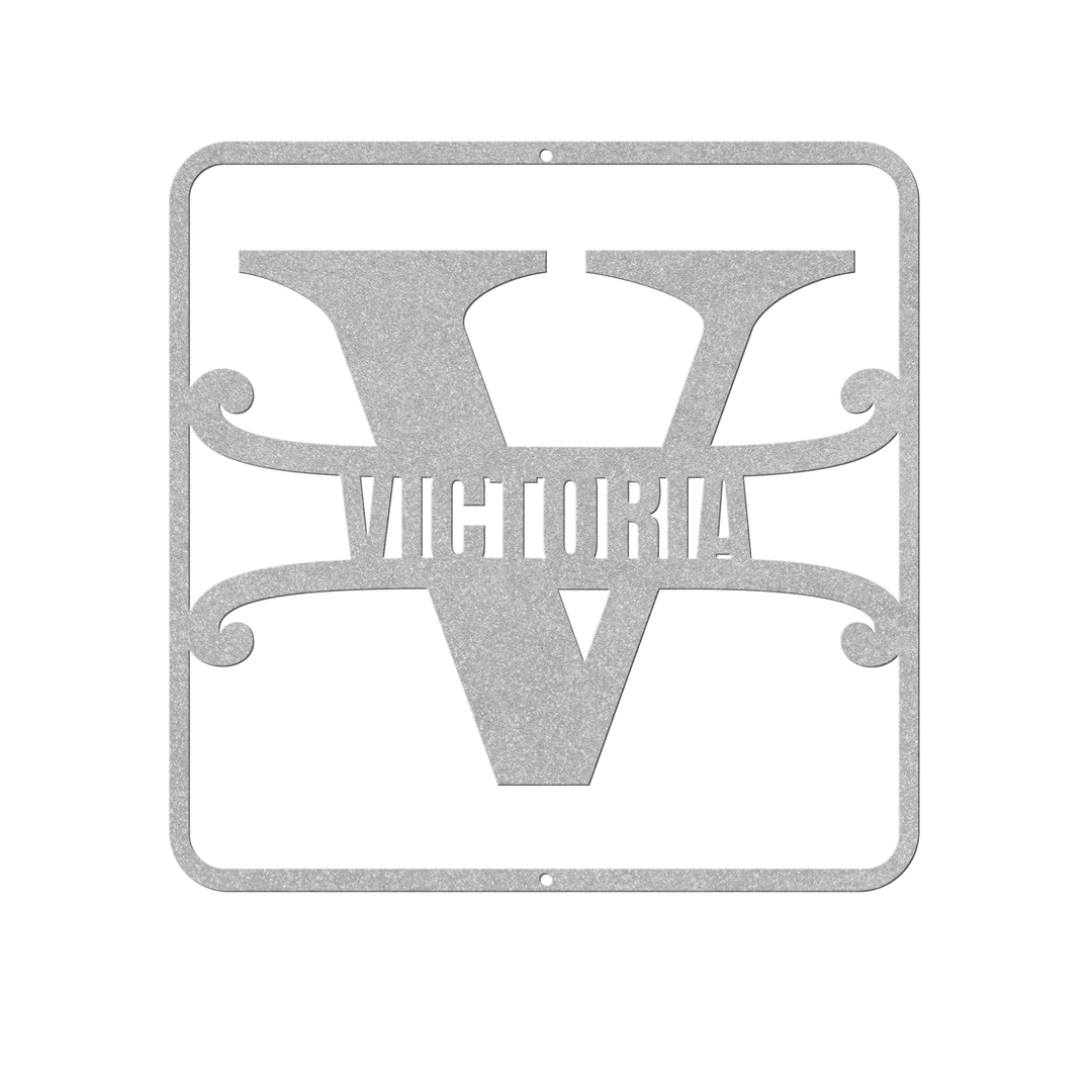 split monogram V PERSONALIZED - Tailored Wall Expressions